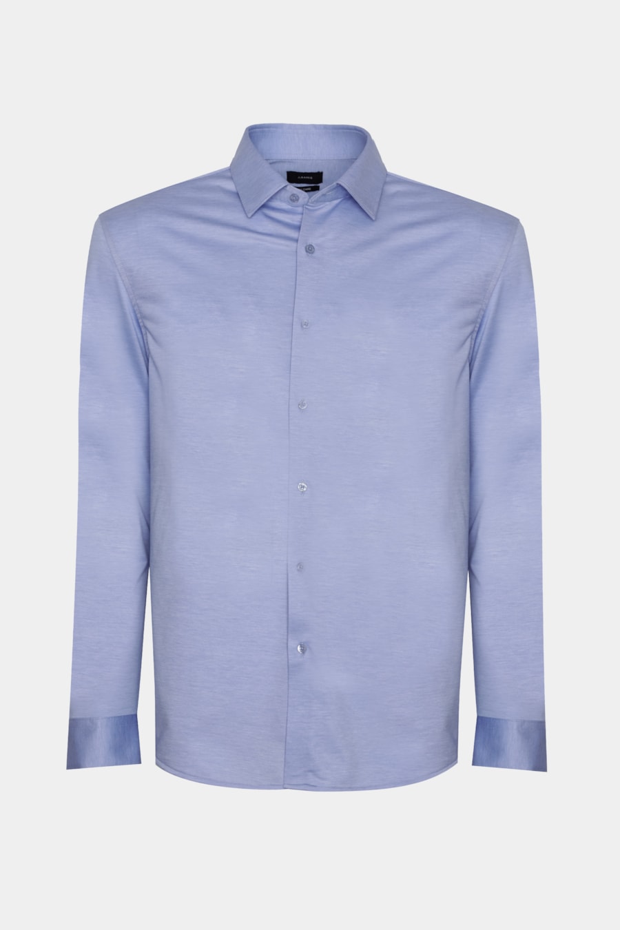 Camisa Regular Algodão Easy Care Manga Longa Azul — foto 5 de 6