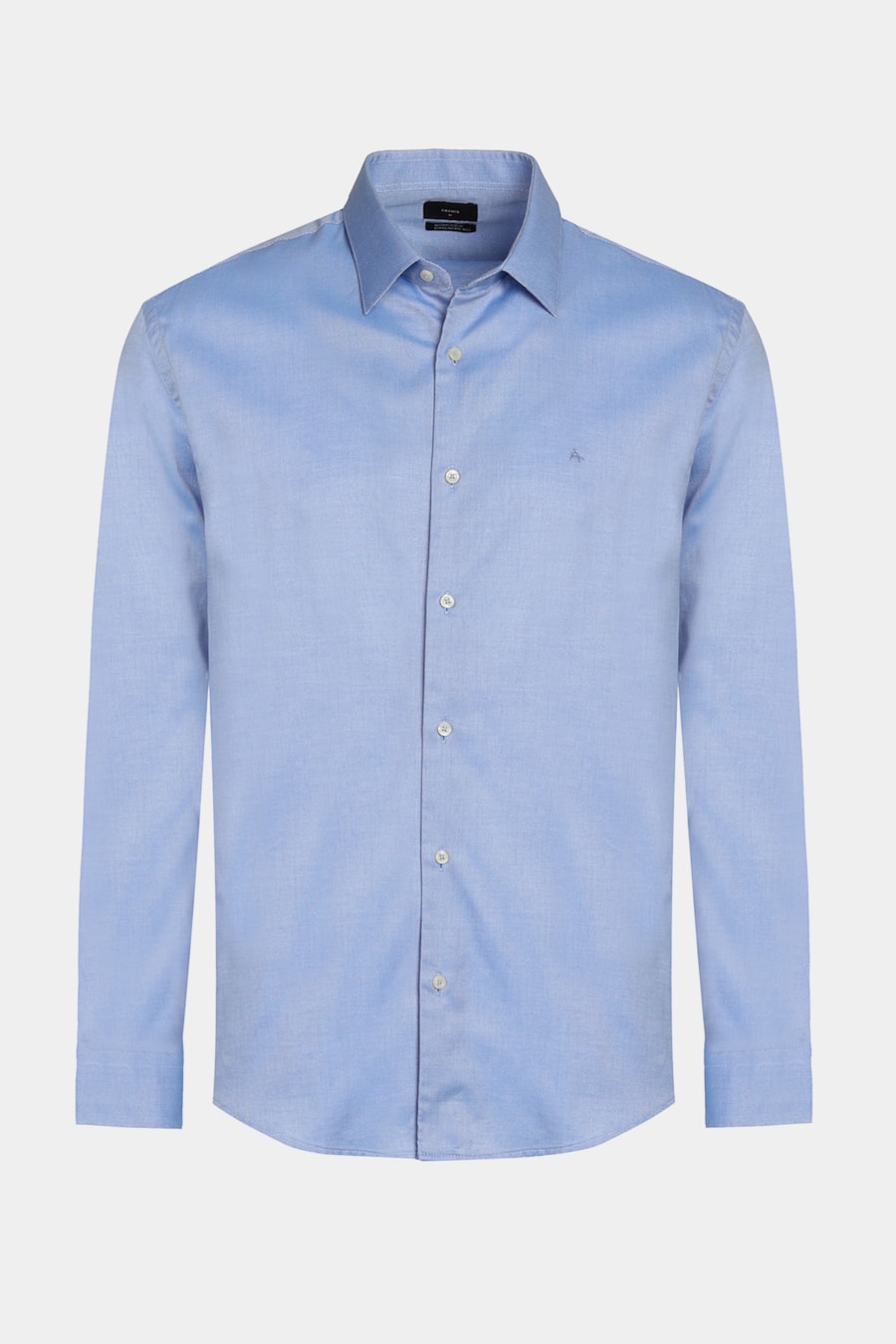 Camisa Regular Algodão Egípcio Fio 100 Maquinetada Azul — foto 6 de 6