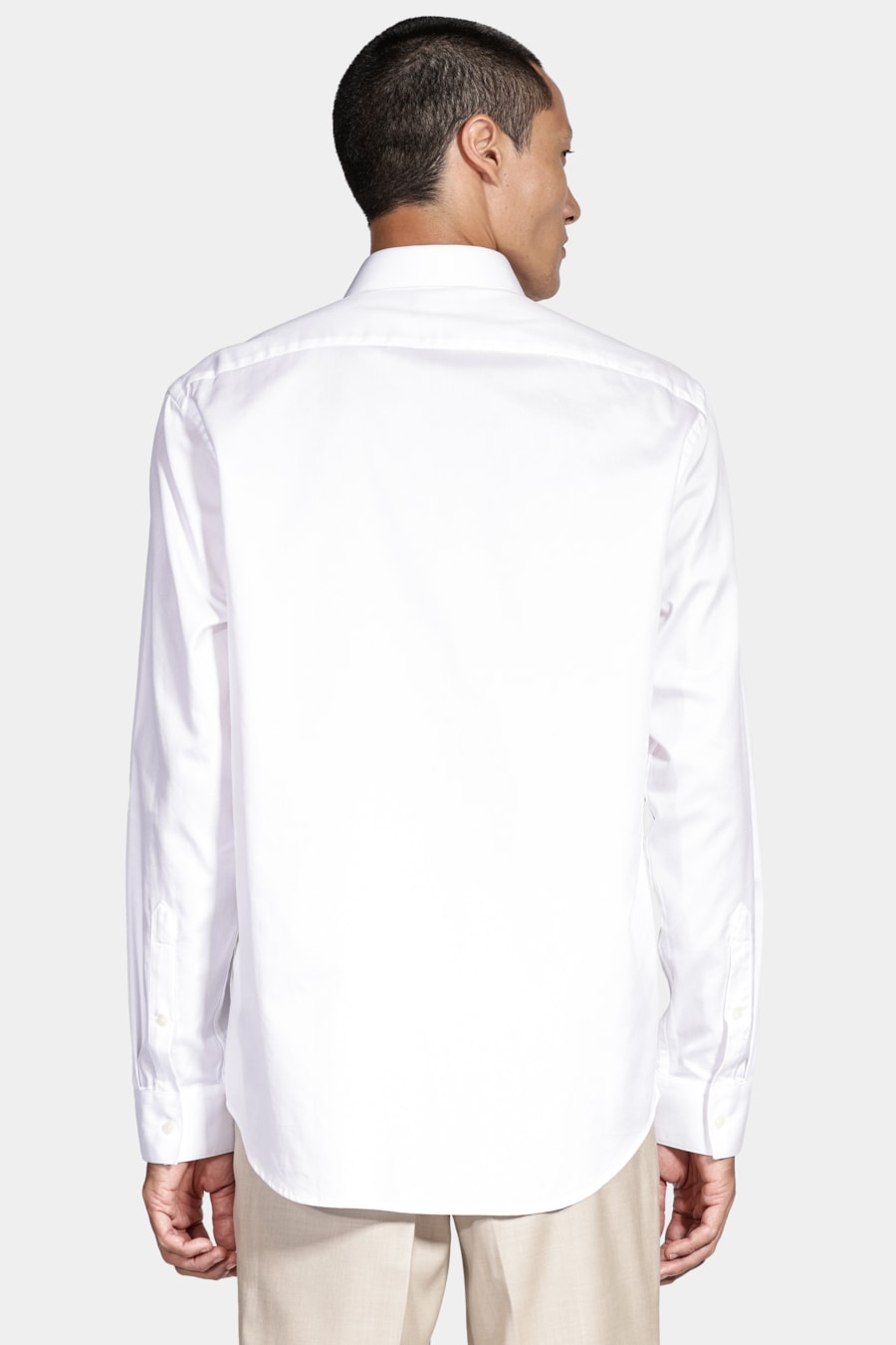 Camisa Regular Algodão Egípcio Fio 100 Maquinetada Branco — foto 4 de 6