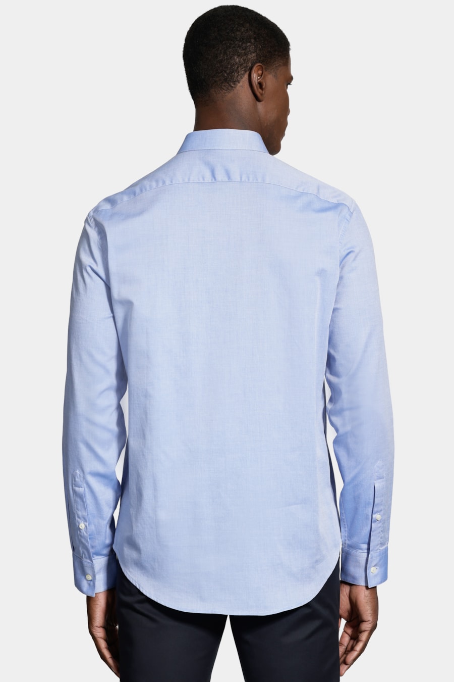 Camisa Regular Algodão Egípcio Fio 50 Azul — foto 4 de 6