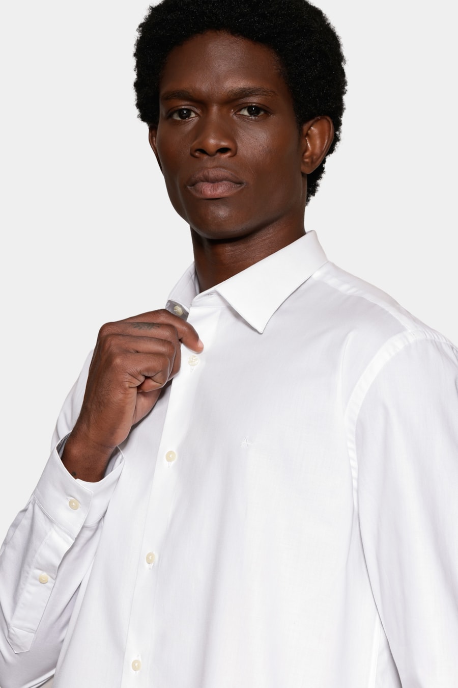 Camisa Regular Algodão Egípcio Fio 50 Branco — foto 3 de 7