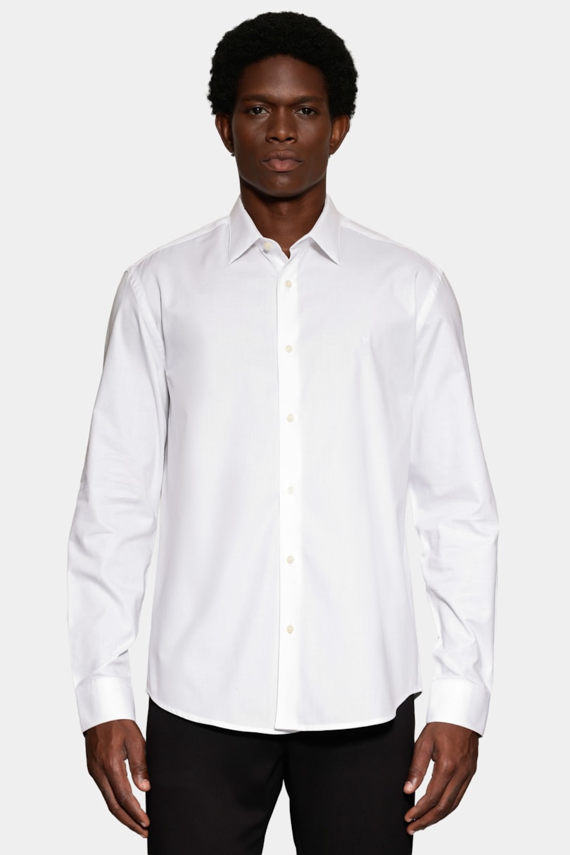 Camisa Regular Algodão Egípcio Fio 50 Branco