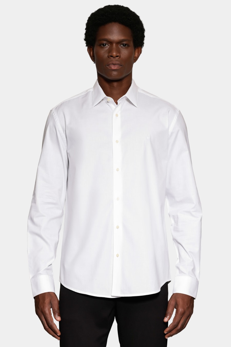 Camisa Regular Algodão Egípcio Fio 50 Branco — foto 1 de 7