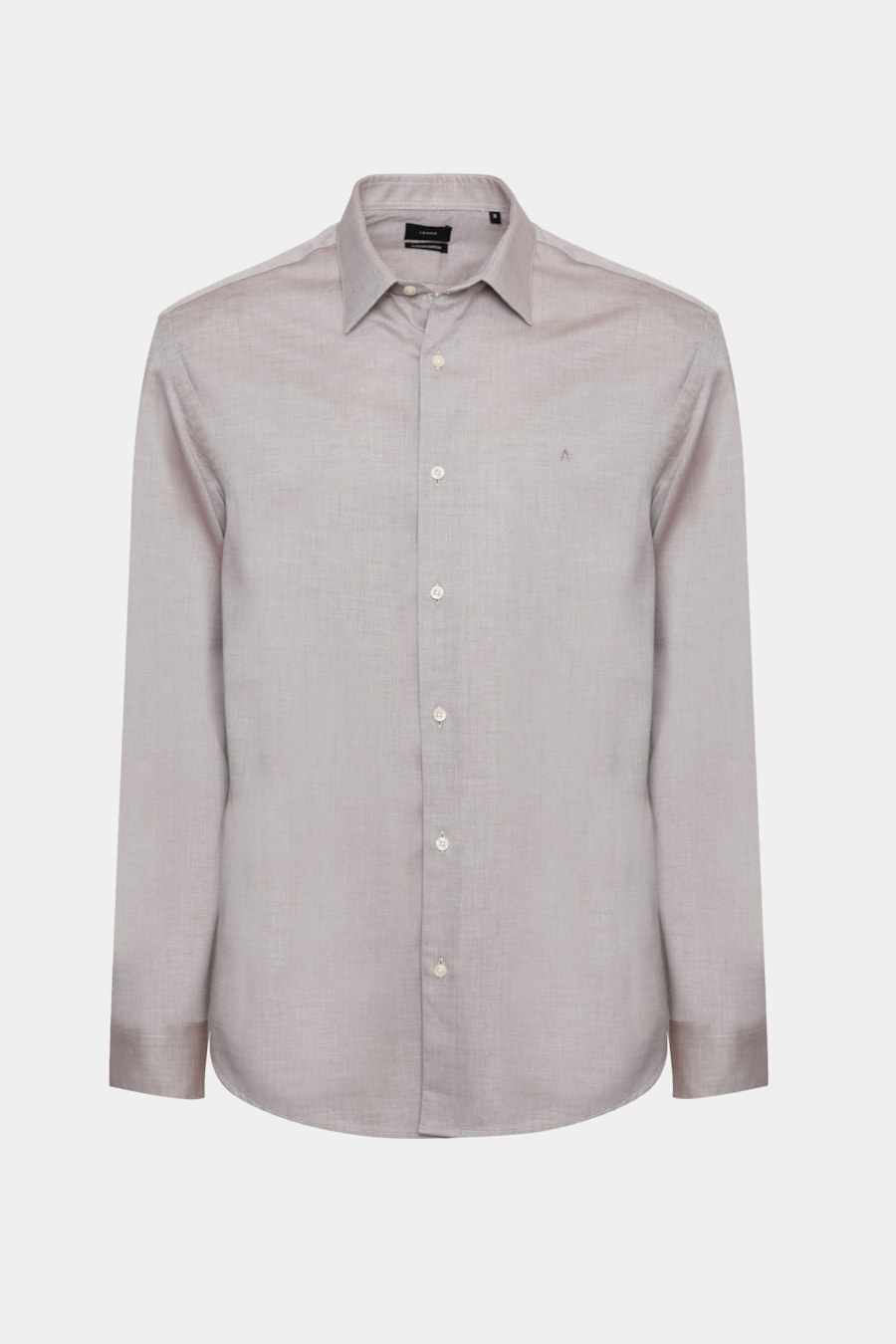 Camisa Regular Algodão Egípcio Fio 50 Castanho — foto 5 de 6