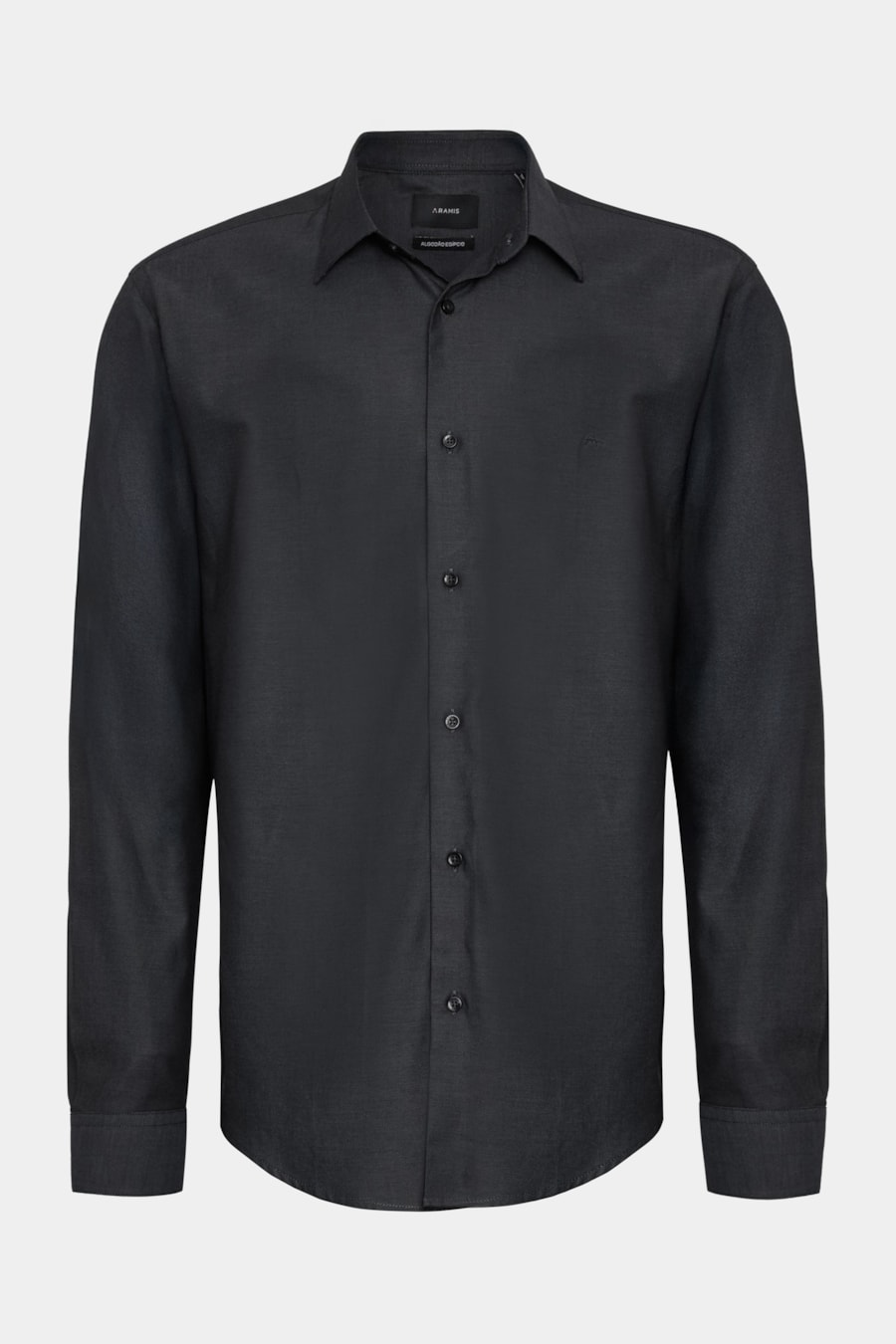 Camisa Regular Algodão Egípcio Fio 50 Cinza Escuro — foto 5 de 6