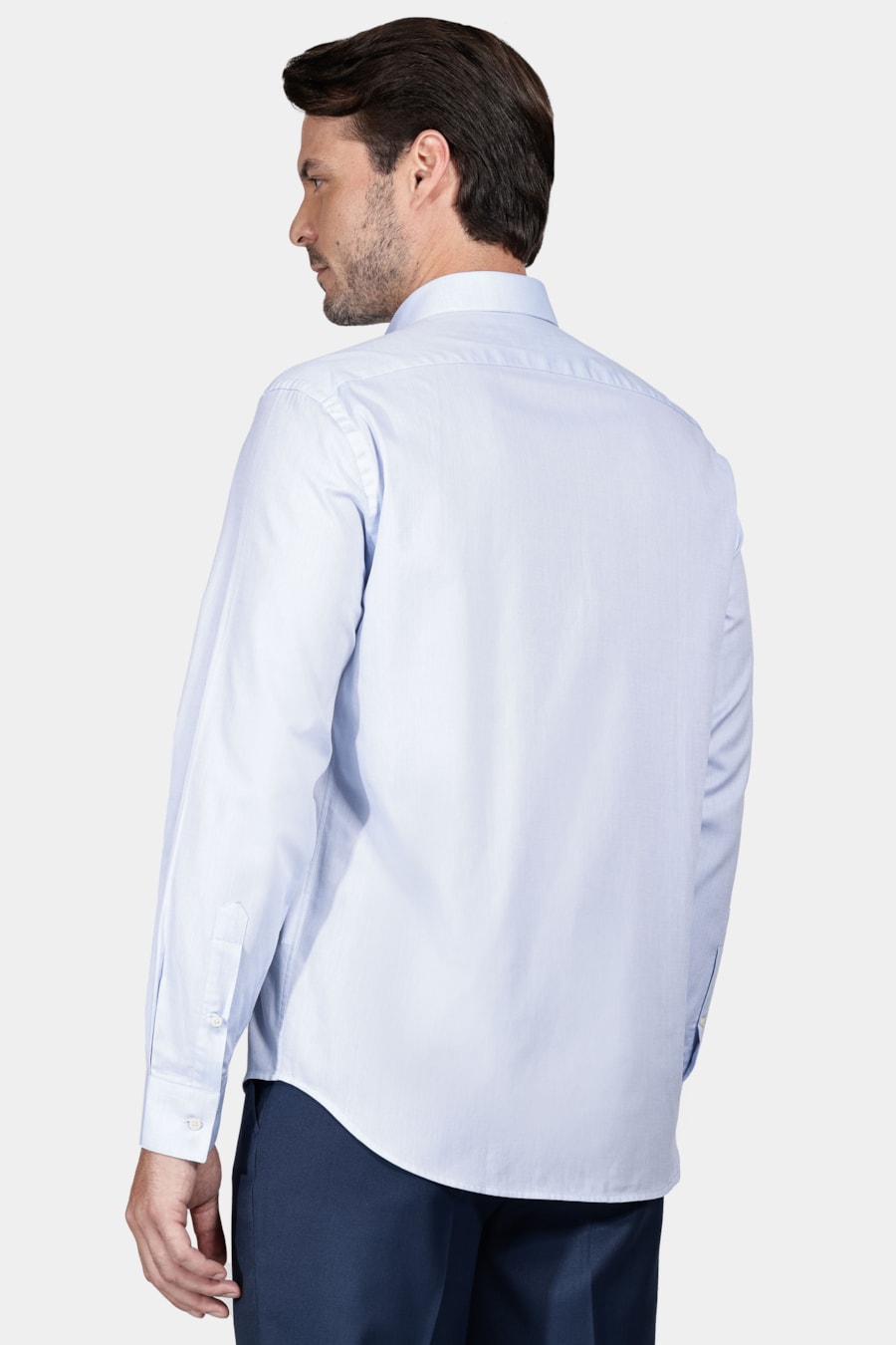 Camisa Regular Algodão Egípcio Fio 50 Petronas Azul Claro — foto 4 de 6