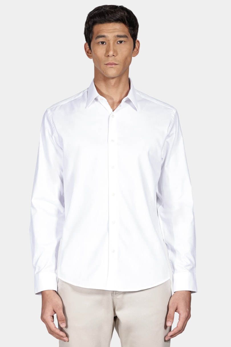 Camisa Regular Algodão Egípcio Fio 50 Petronas Branco