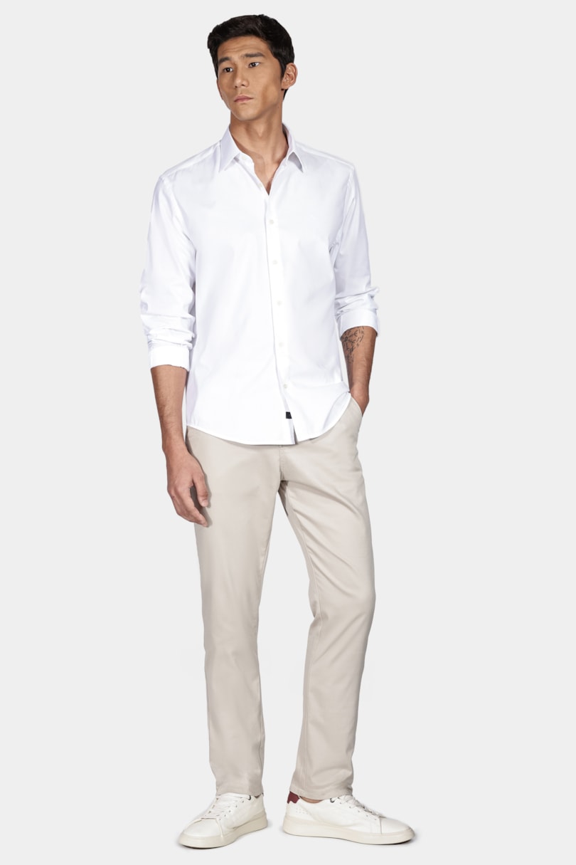 Camisa Regular Algodão Egípcio Fio 50 Petronas Branco
