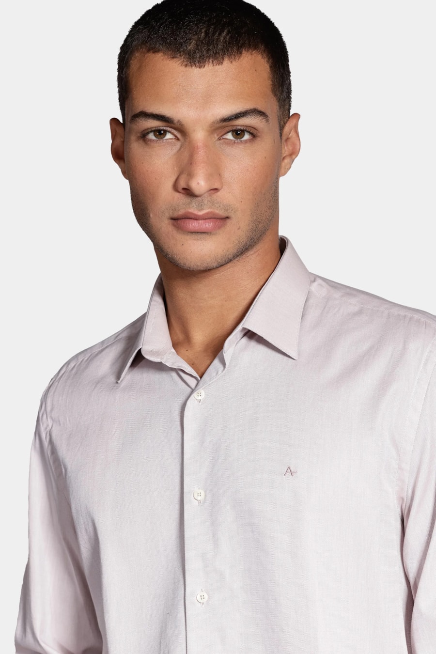 Camisa Regular Algodão Egípcio Fio 50 Petronas Cáqui — foto 3 de 5