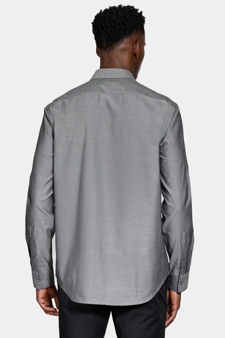 Camisa Regular Algodão Egípcio Fio 50 Preto — foto 4 de 6