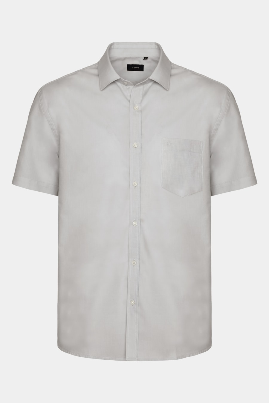 Camisa Regular Algodão Manga Curta Pinpoint Areia — foto 5 de 6