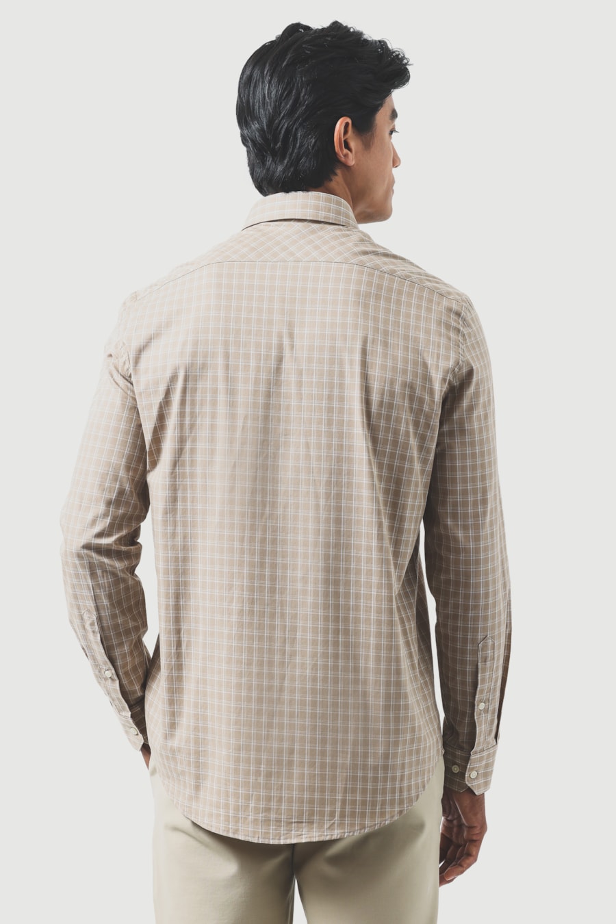 Camisa Regular Algodão Xadrez Castor C/ Areia — foto 5 de 7