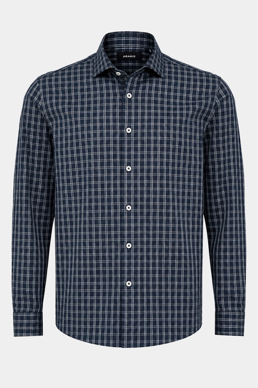 Camisa Regular Algodão Xadrez Marinho/Azul Claro — foto 5 de 5