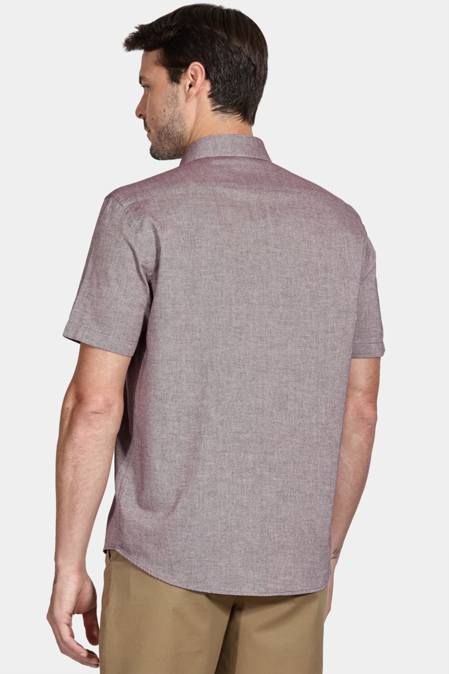 Camisa Regular Bolso Colors Bordeaux — foto 4 de 6