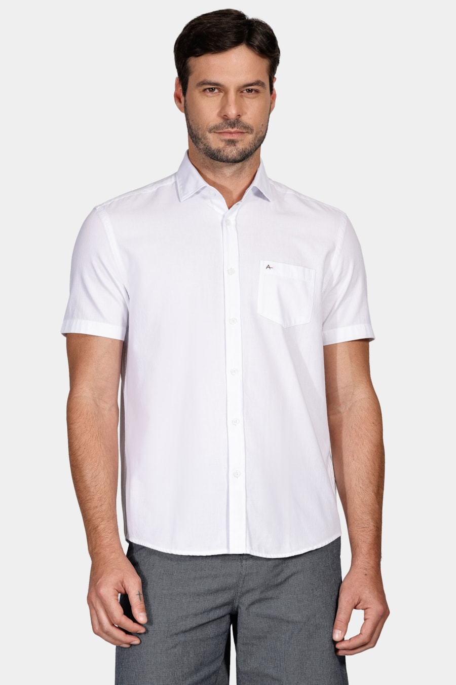 Camisa Regular Bolso Colors Branco — foto 1 de 5