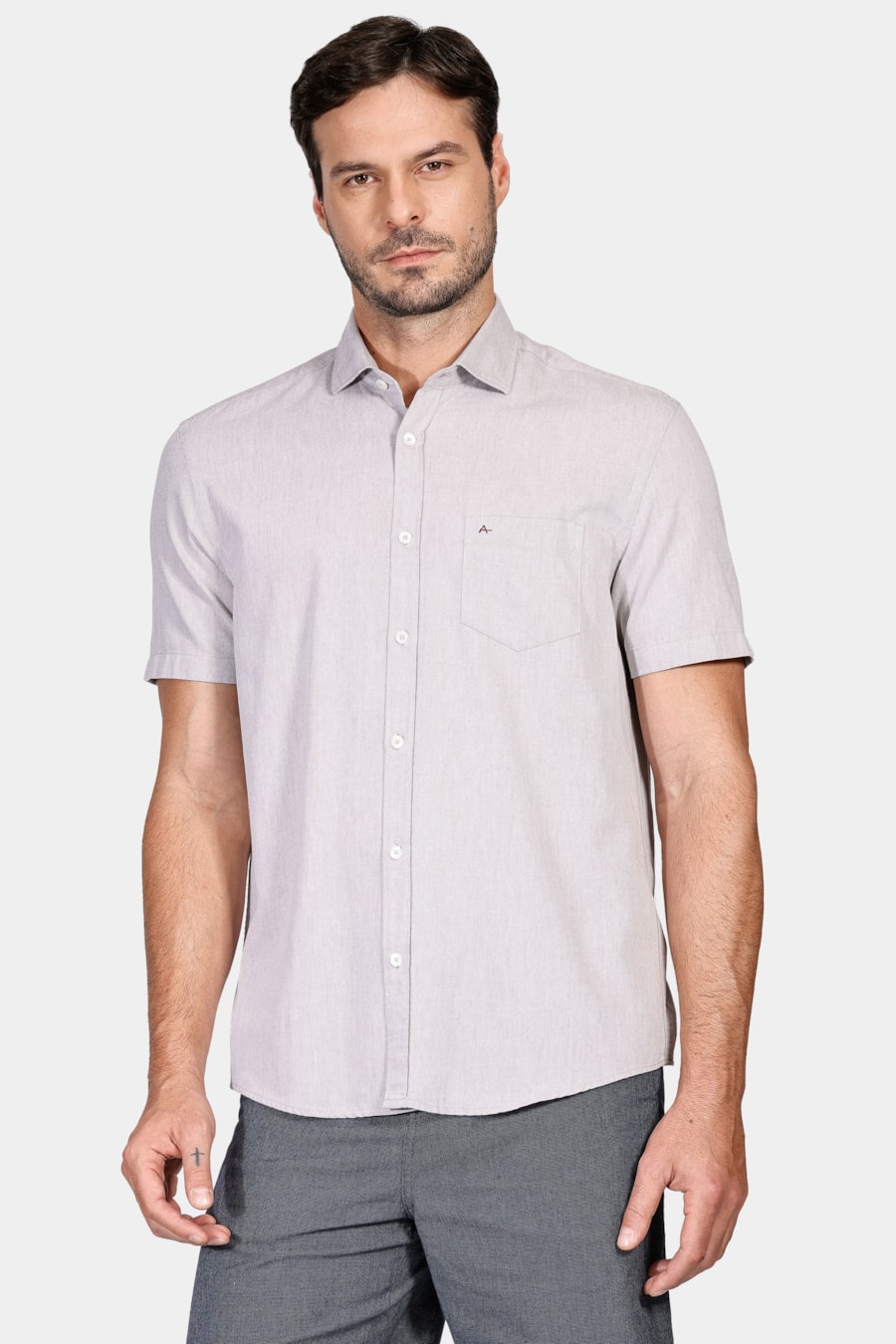 Camisa Regular Bolso Colors Cáqui — foto 1 de 5