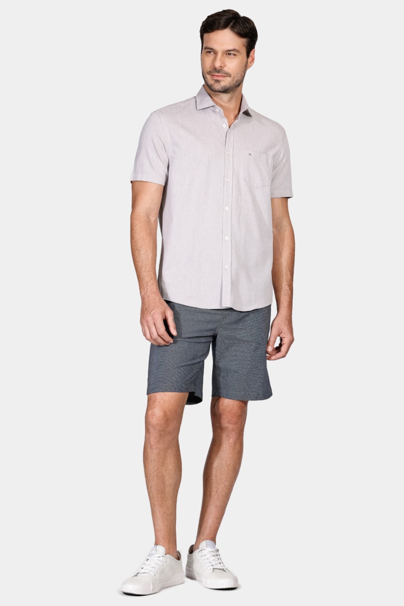 Camisa Regular Bolso Colors Cáqui