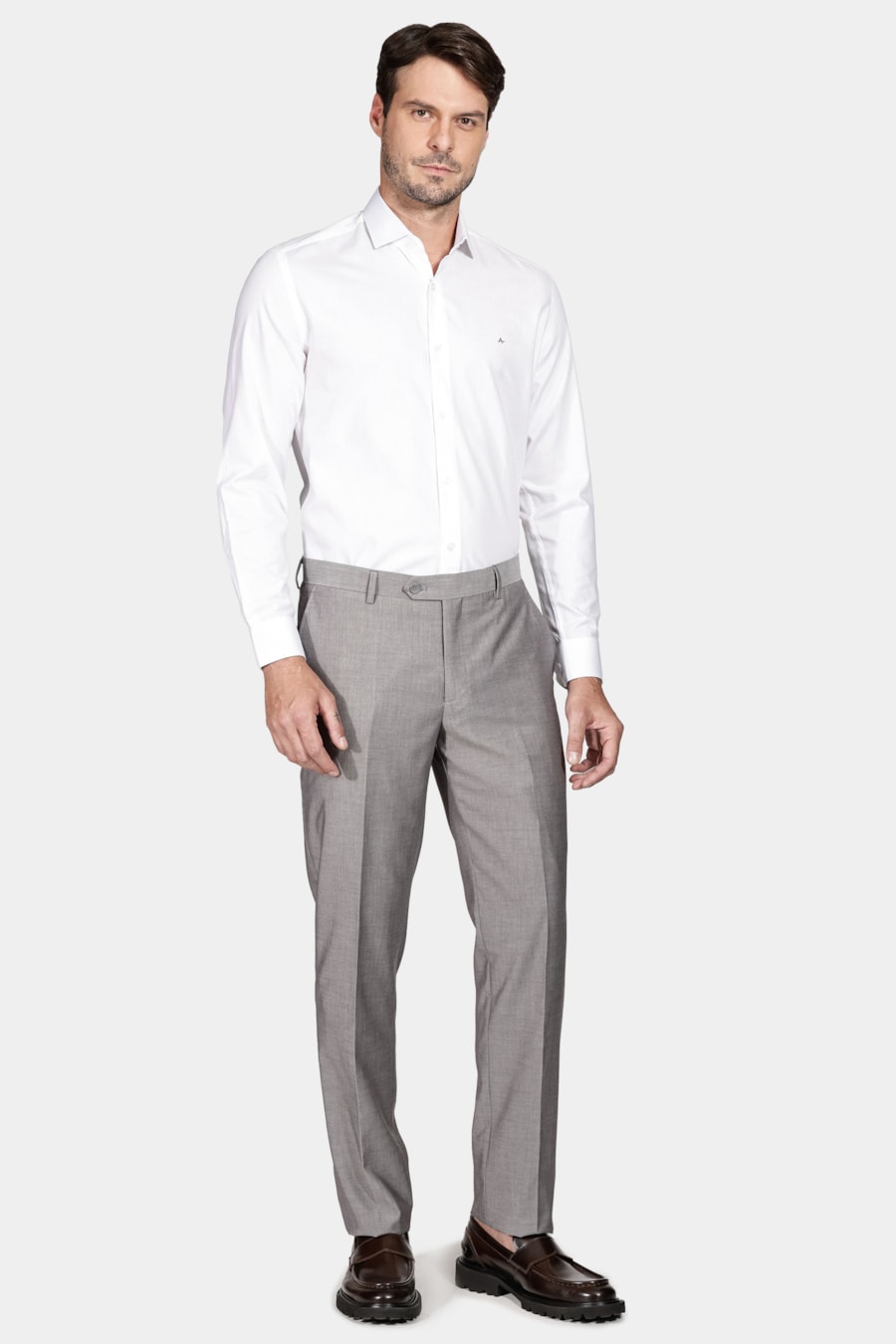 Camisa Regular de Tricoline Texturizada Branco — foto 2 de 6