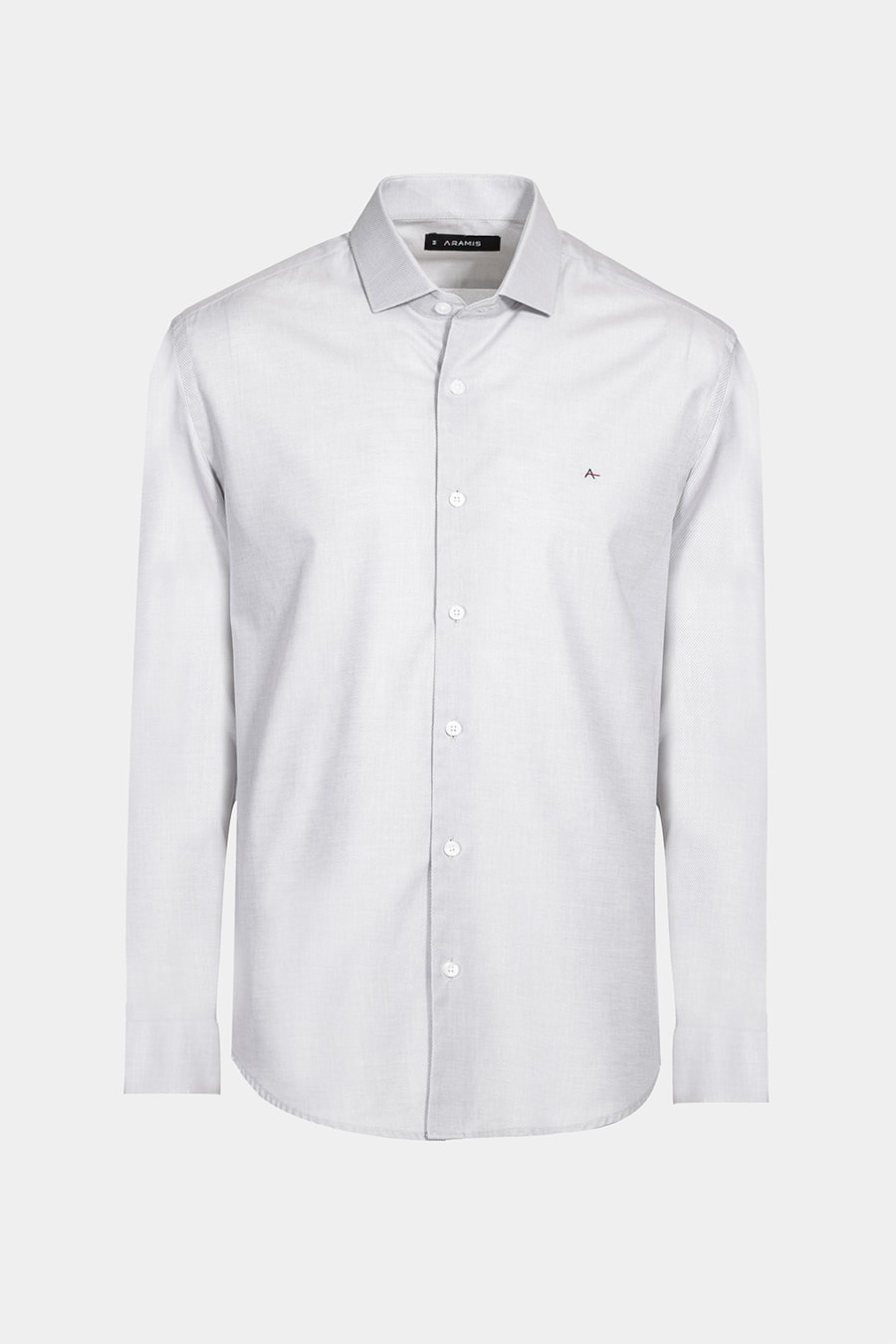 Camisa Regular de Tricoline Texturizada Cinza — foto 6 de 6