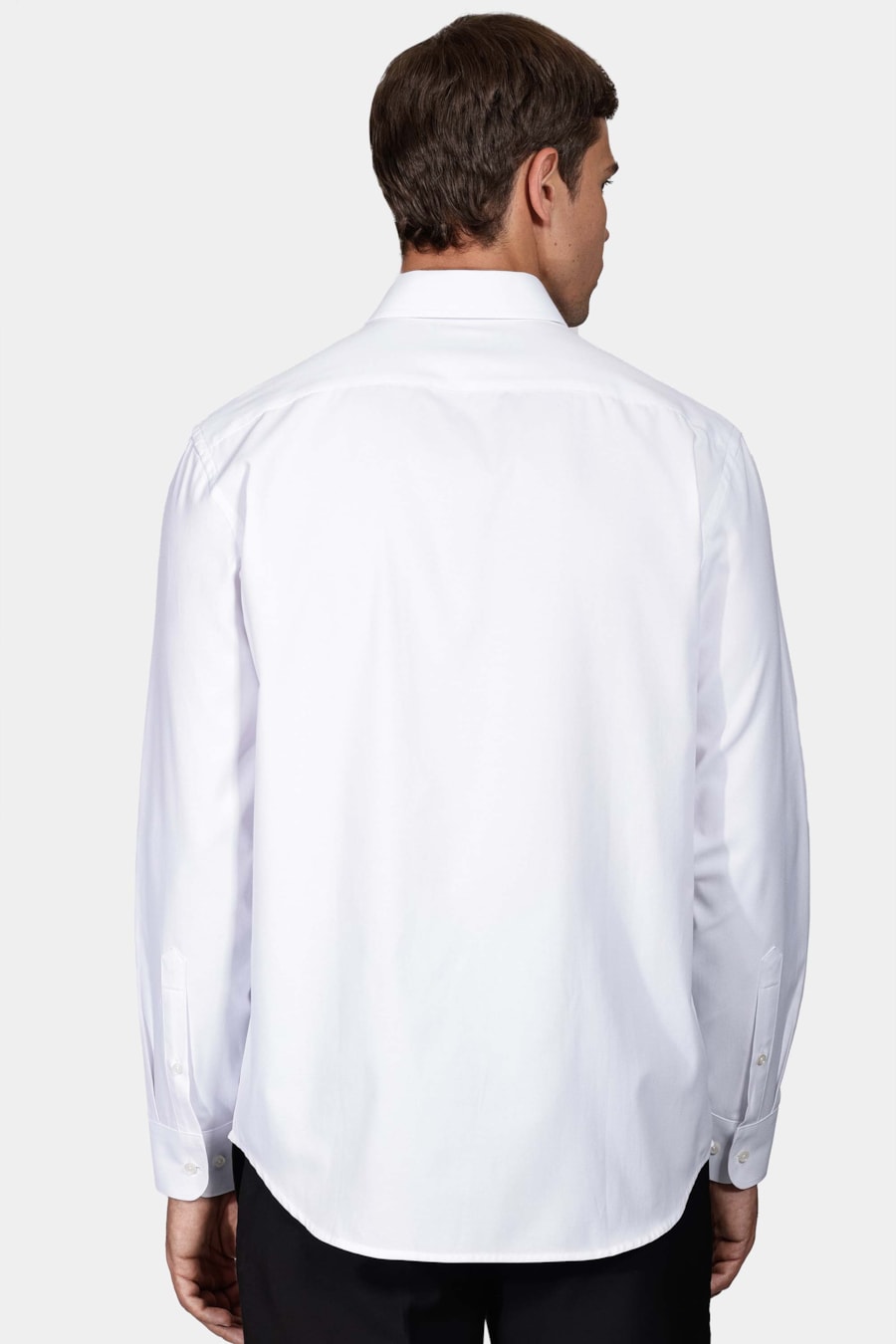 Camisa Regular Falso Liso Misto Branco — foto 4 de 5