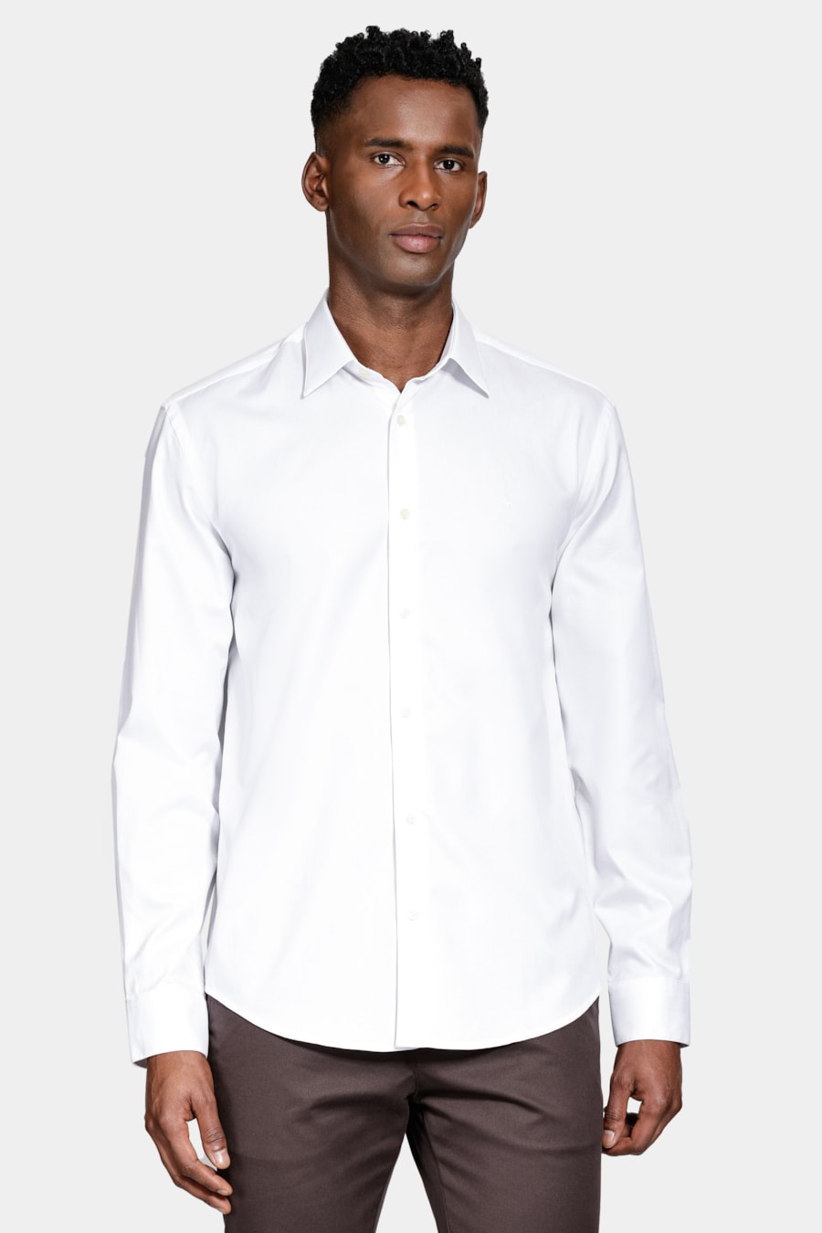 Camisa Regular Fio 100 Egípcio Branco — foto 1 de 6