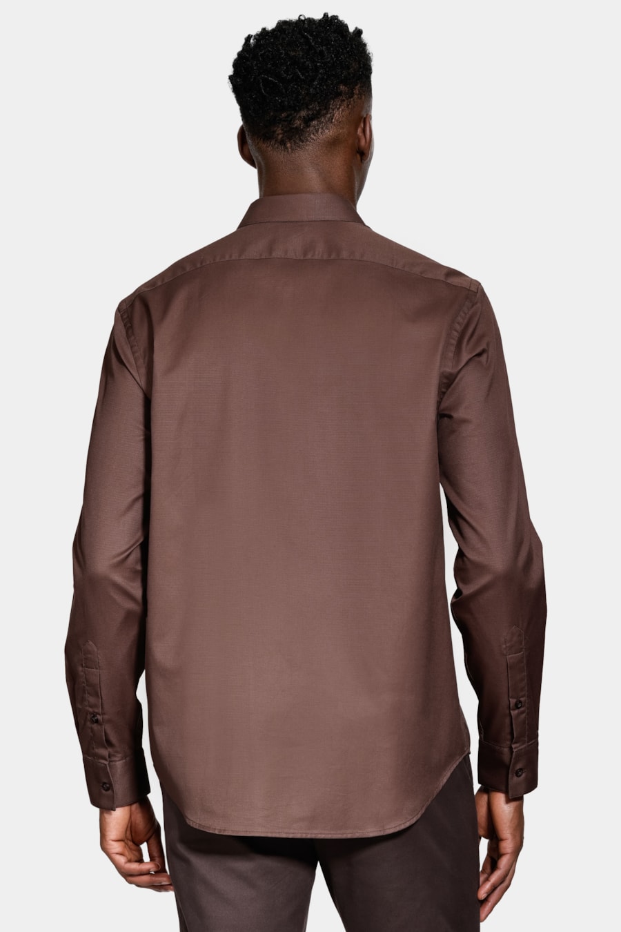 Camisa Regular Fio 100 Egípcio Cafe — foto 4 de 6