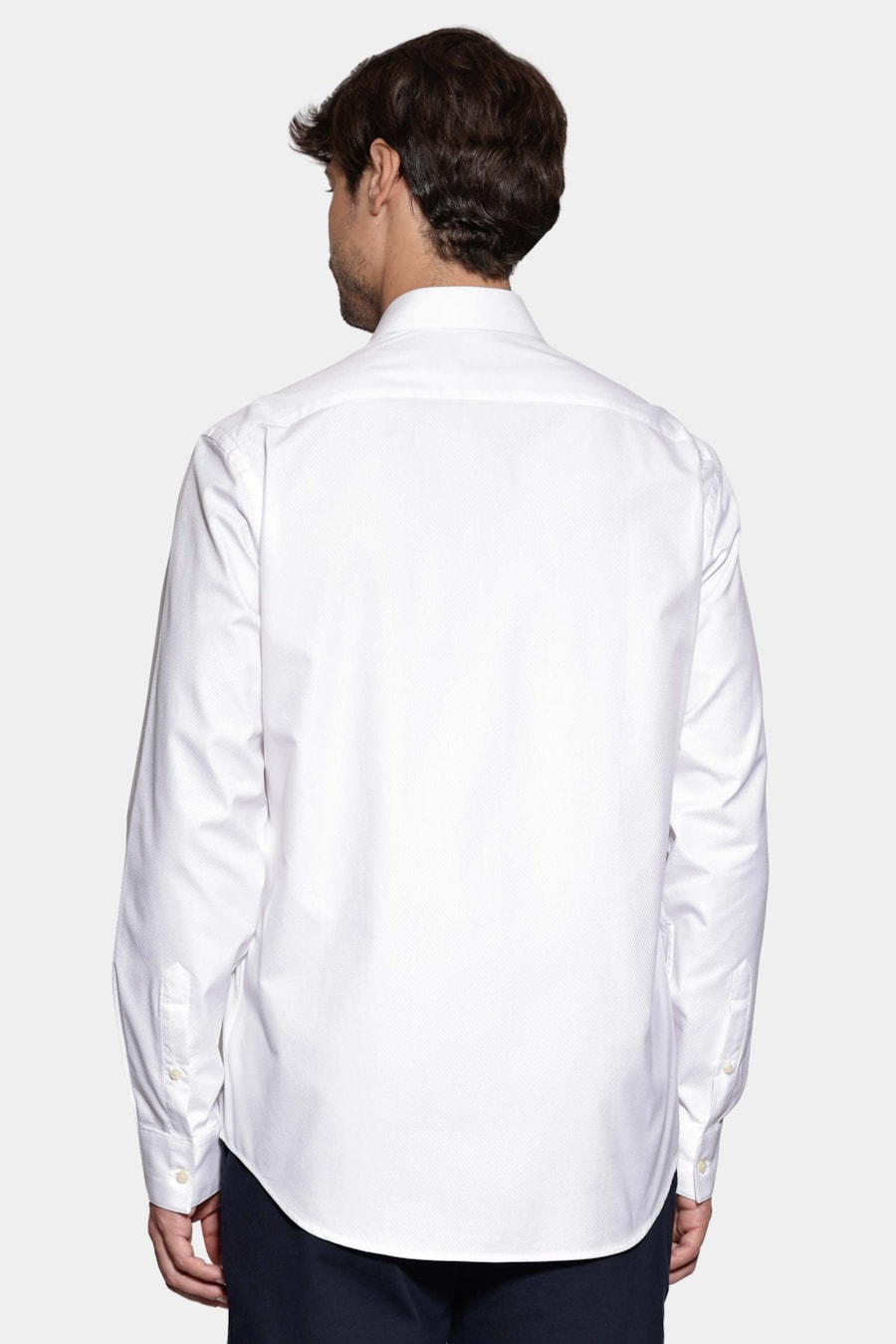 Camisa Regular Fio 100 Egípcio Maquinetada Branco — foto 5 de 7