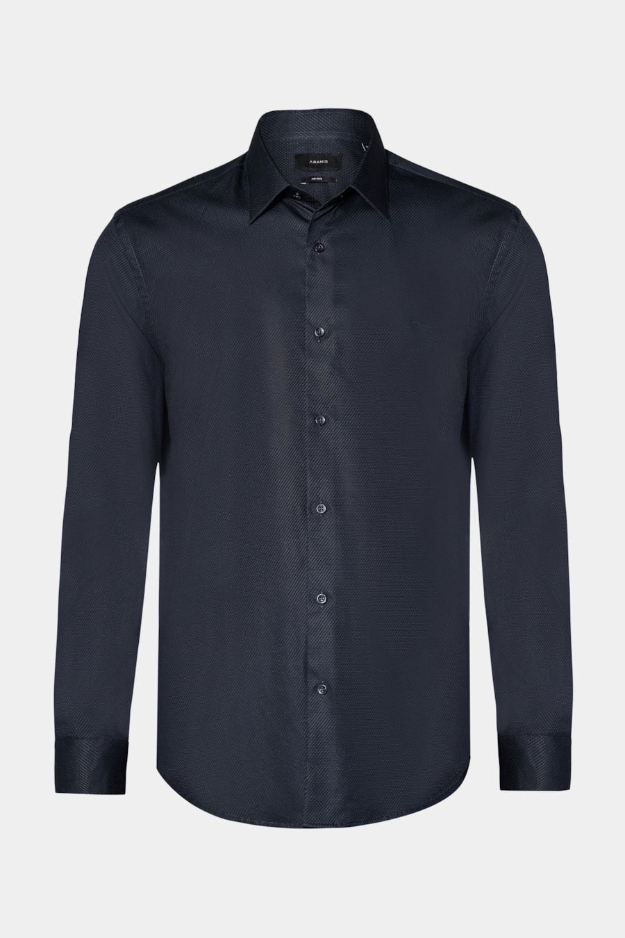 Camisa Regular Fio 100 Egípcio Maquinetada Marinho Escuro — foto 5 de 6