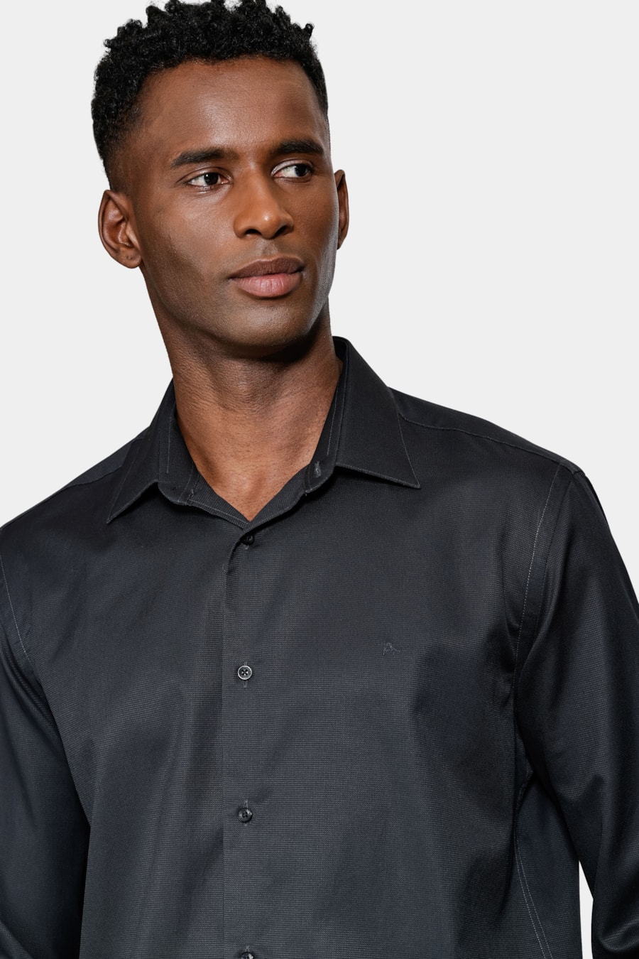 Camisa Regular Fio 100 Egípcio Preto — foto 3 de 6