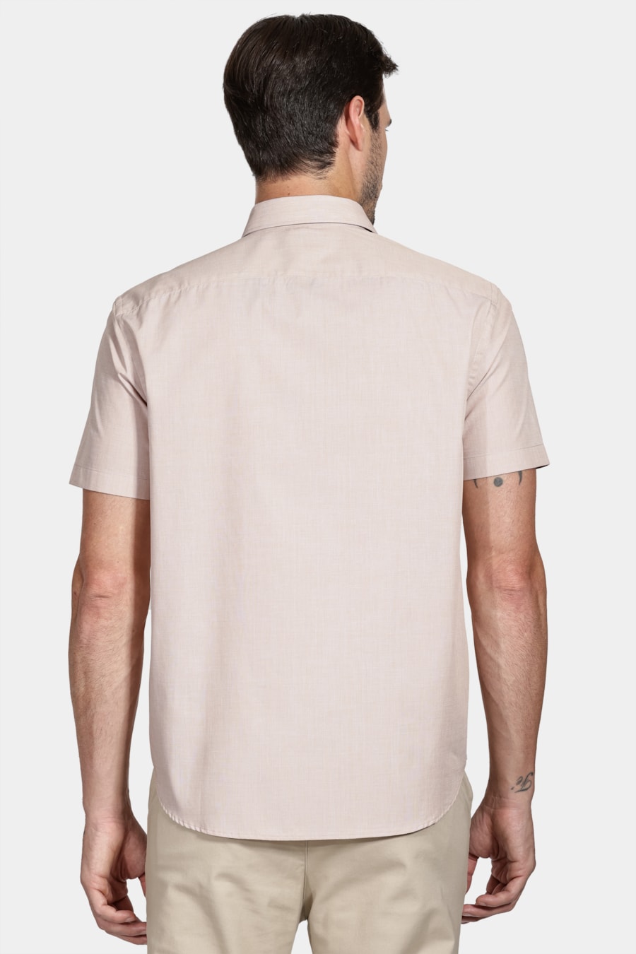 Camisa Regular Fio a Fio Areia — foto 4 de 5
