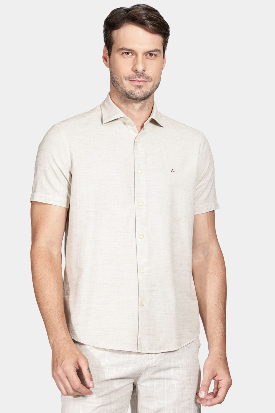 Camisa Regular Flame Areia — foto 1 de 6