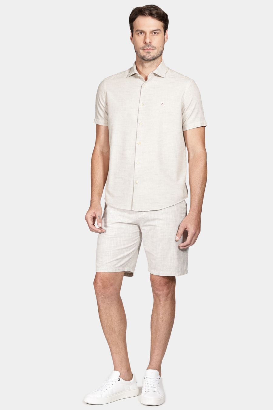 Camisa Regular Flame Areia — foto 2 de 6
