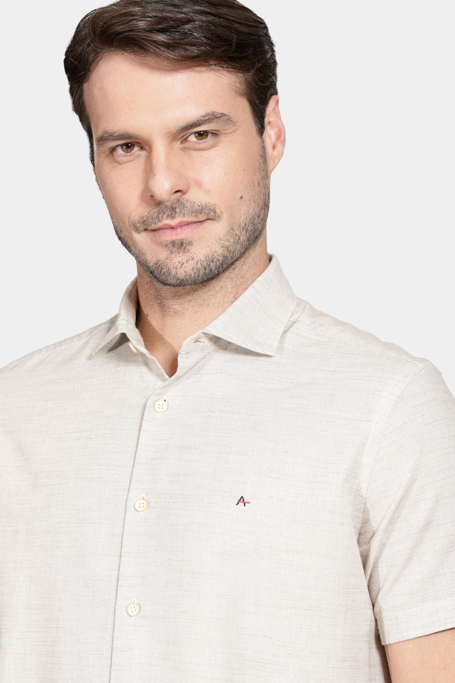 Camisa Regular Flame Areia — foto 3 de 6