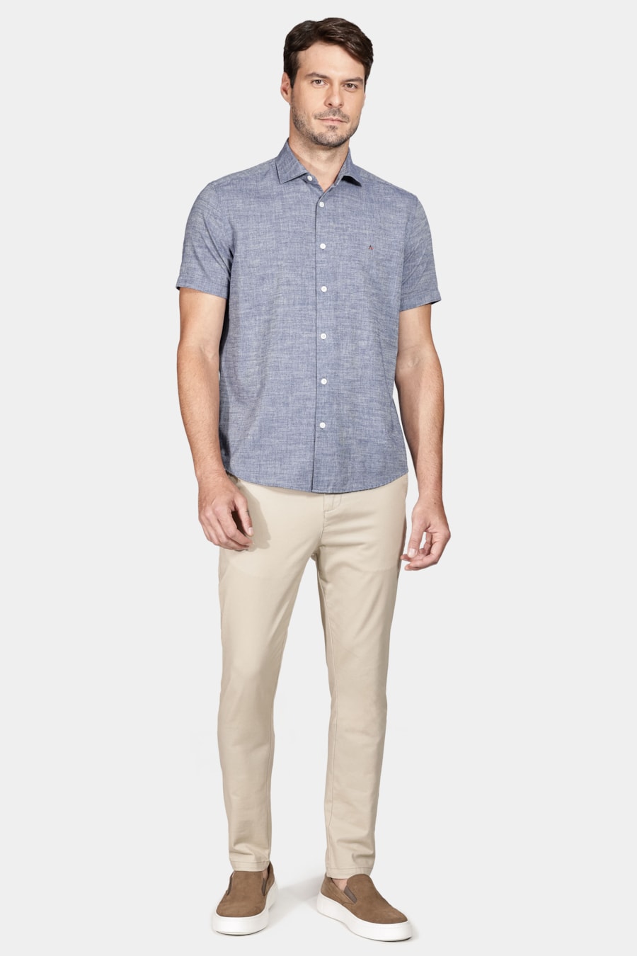 Camisa Regular Flame Azul — foto 2 de 6