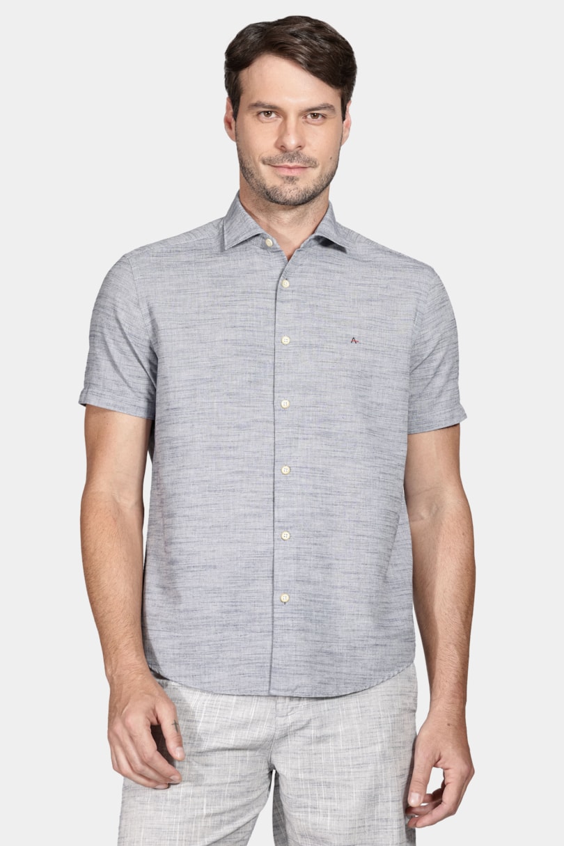 Camisa Regular Flame Marinho