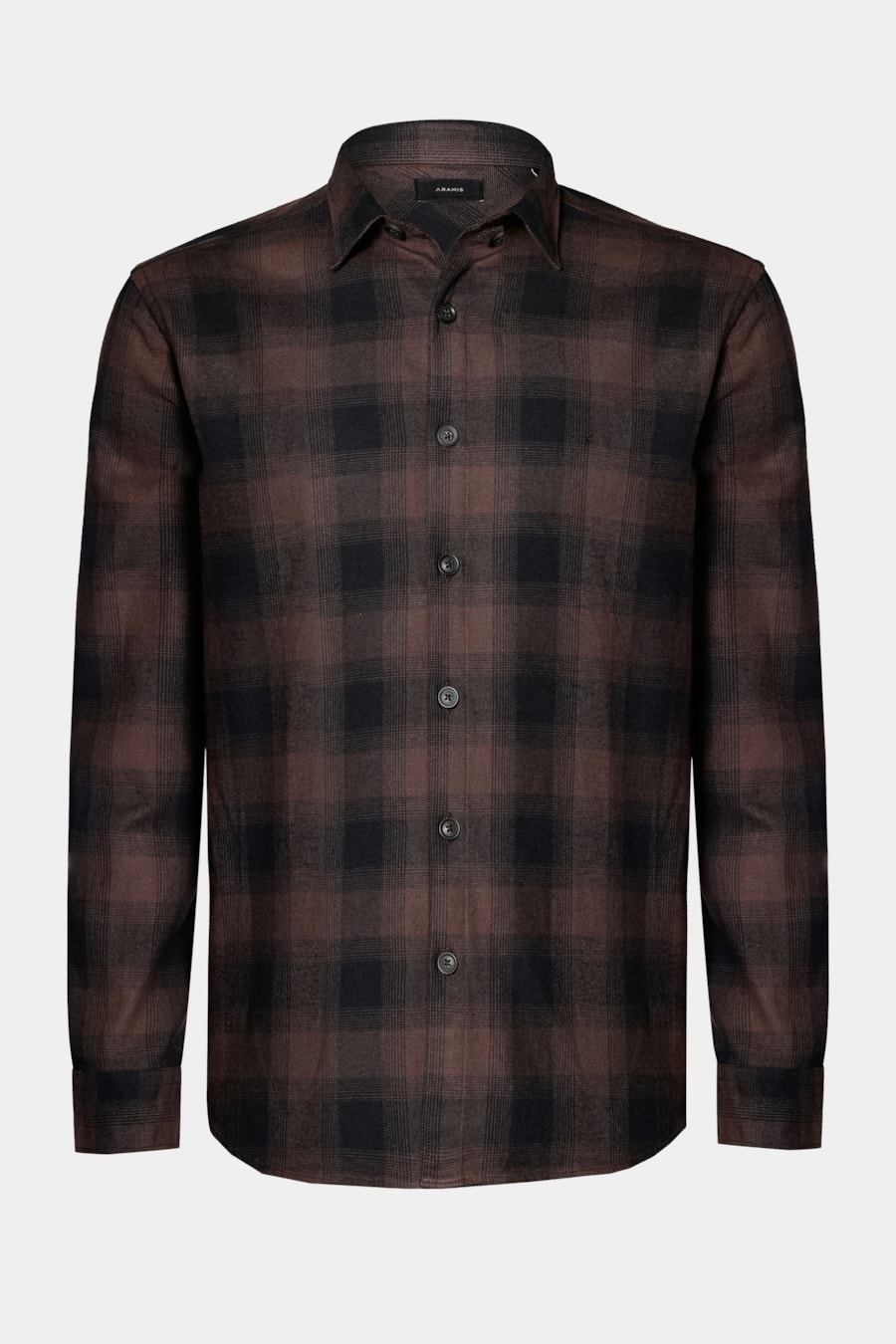 Camisa Regular Flanela Xadrez Shadow Café Com Preto — foto 6 de 7