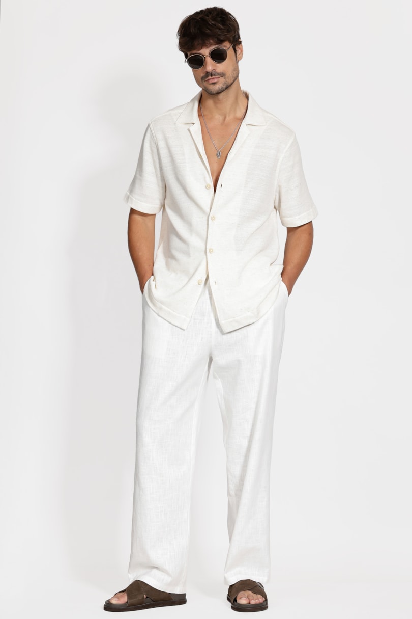 Camisa Regular Malha Textura Natural