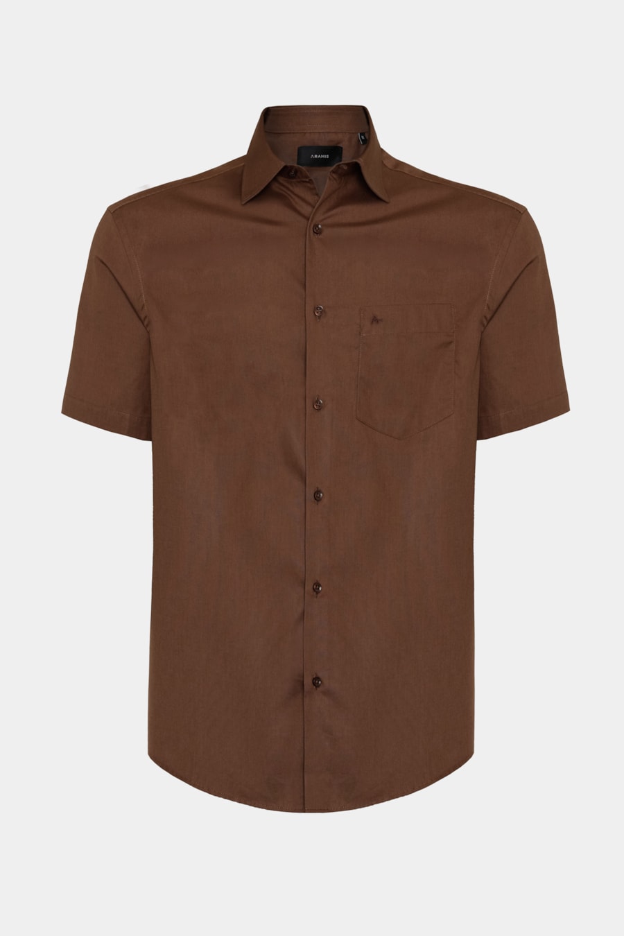 Camisa Regular Manga Curta Algodão Damero Chocolate — foto 1 de 2