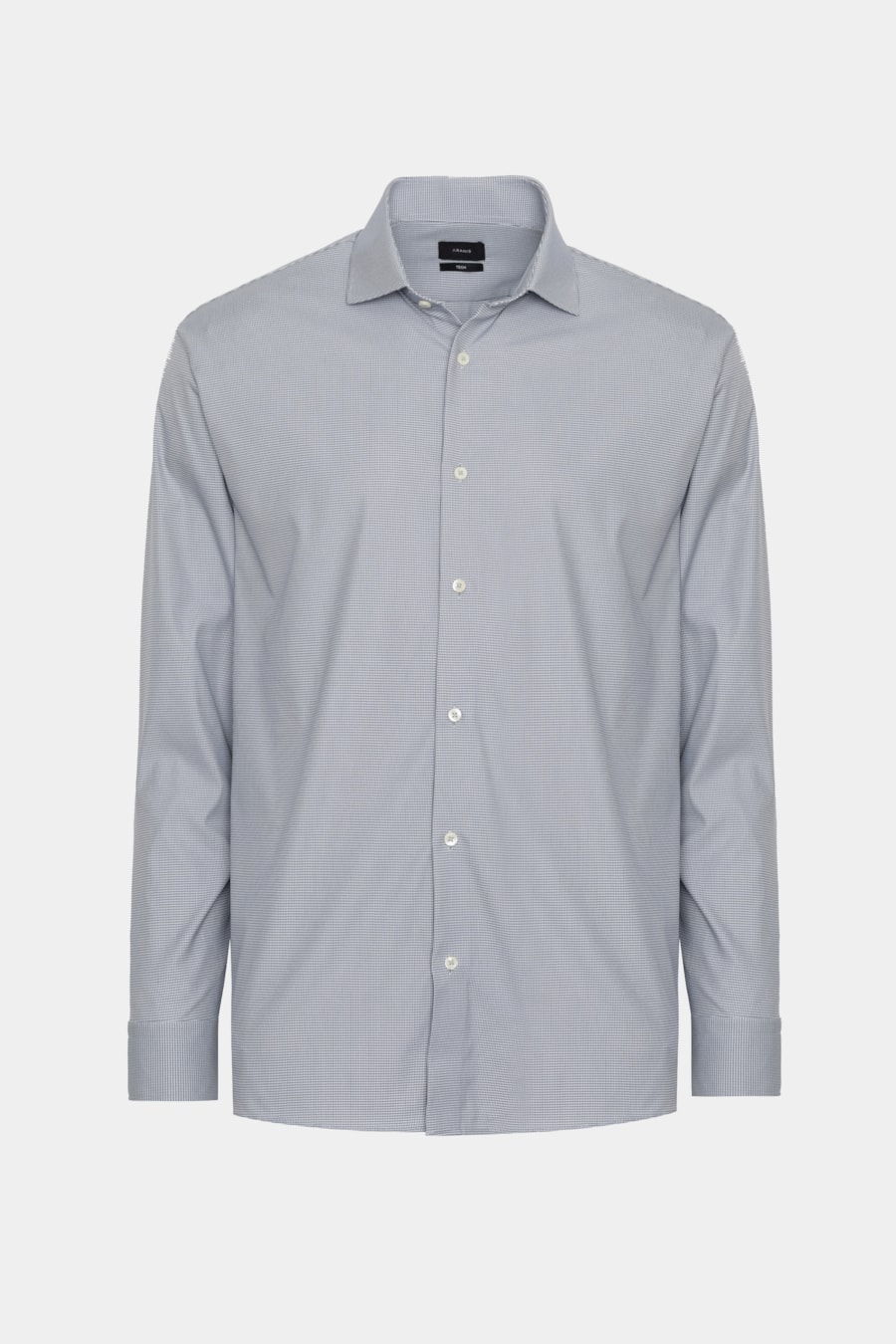 Camisa Regular Manga Longa Tech Flex Azul C/Branco — foto 5 de 6
