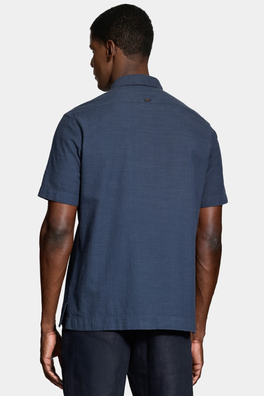 Camisa Regular Maquineta Flamê Marinho — foto 4 de 6