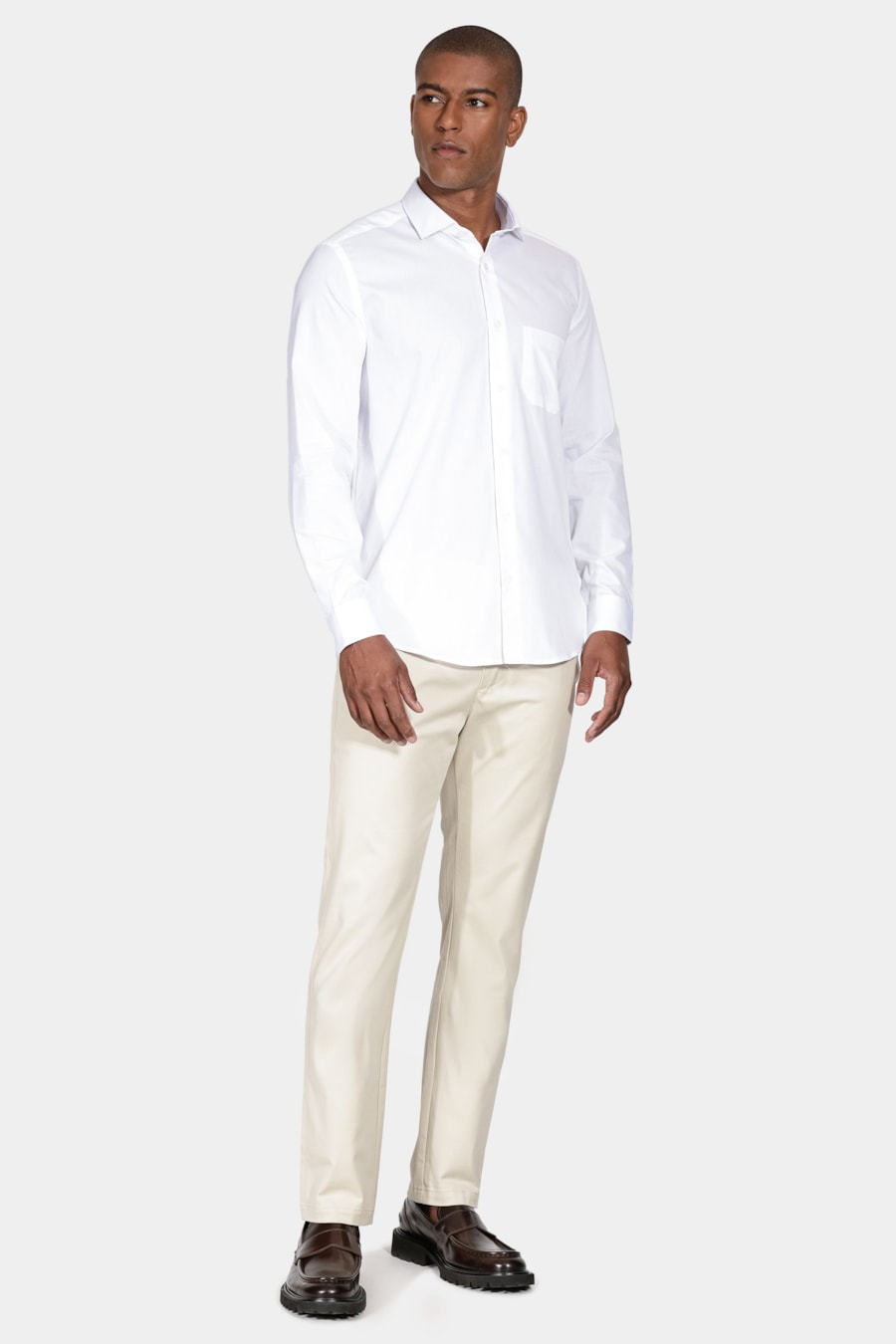 Camisa Regular Maquinetada Listrada Branco — foto 2 de 6