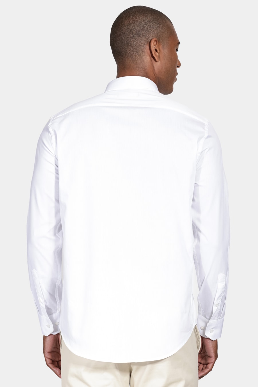 Camisa Regular Maquinetada Listrada Branco — foto 4 de 6