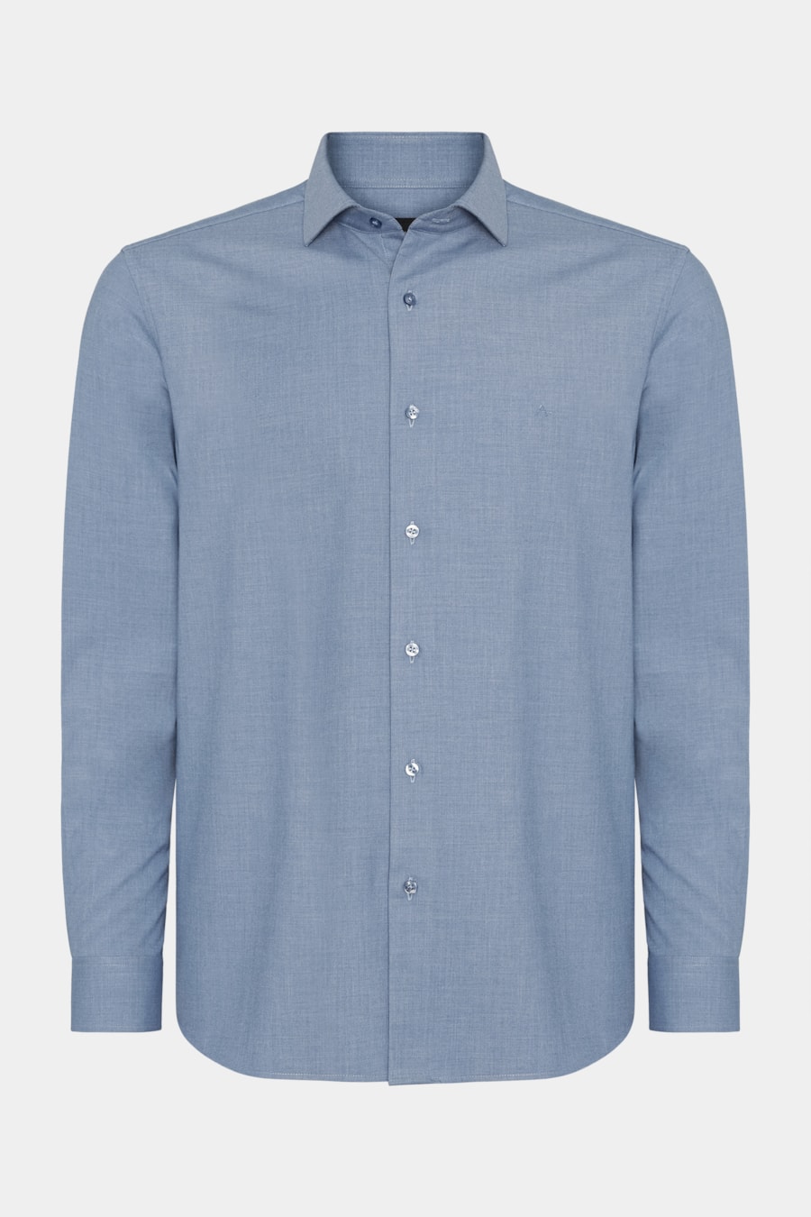 Camisa Regular Melange Antibactéria Azul — foto 5 de 6