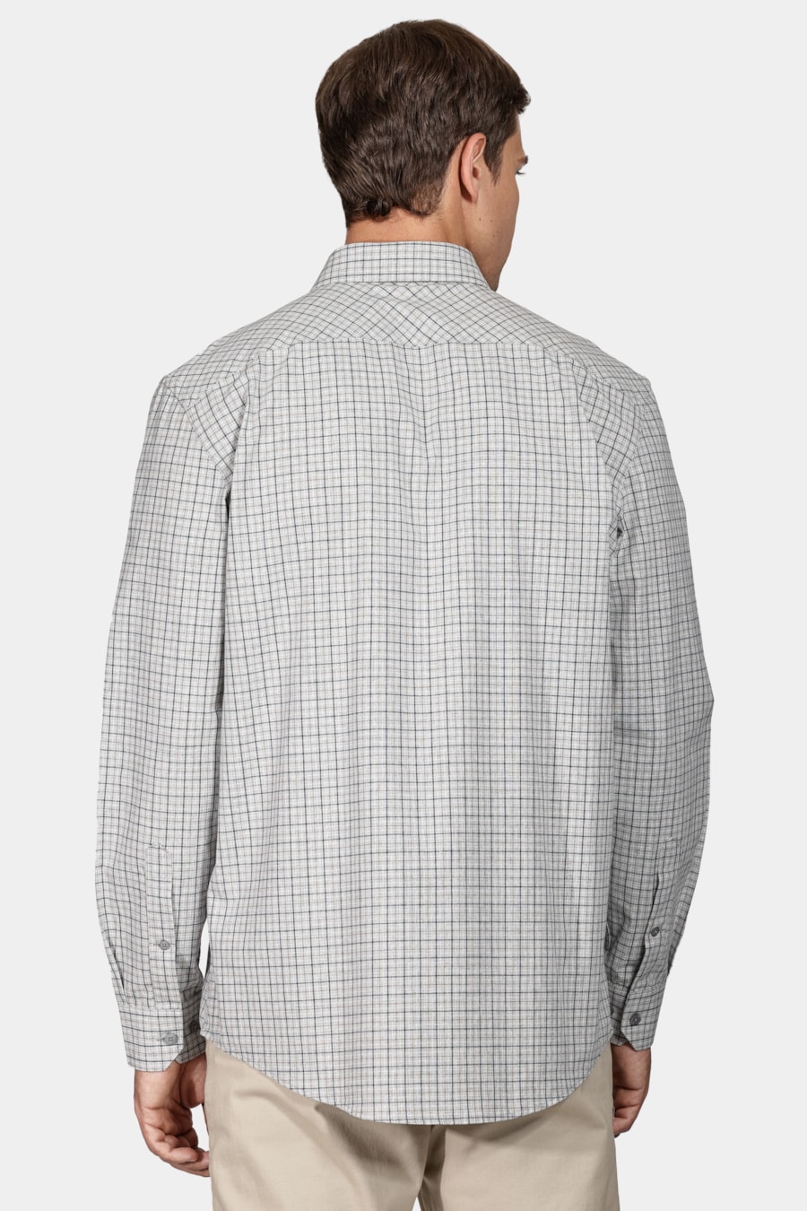 Camisa Regular Mescla Xadrez Cinza — foto 4 de 7