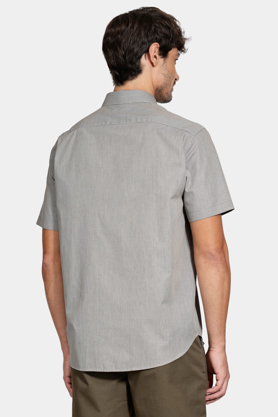 Camisa Regular Micro Xadrez Bolso Verde C/ Branco — foto 4 de 6