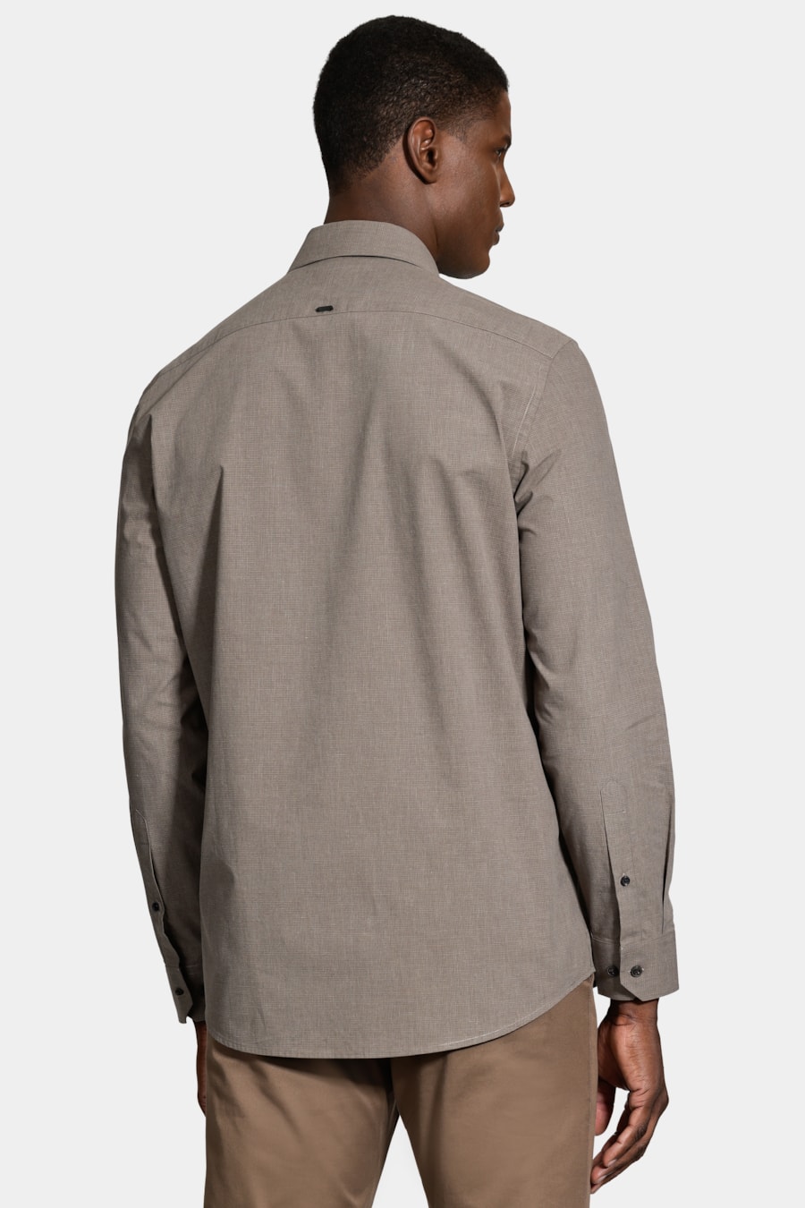 Camisa Regular Micro Xadrez Fio 60 Melange Cafe C/ Castor — foto 4 de 6