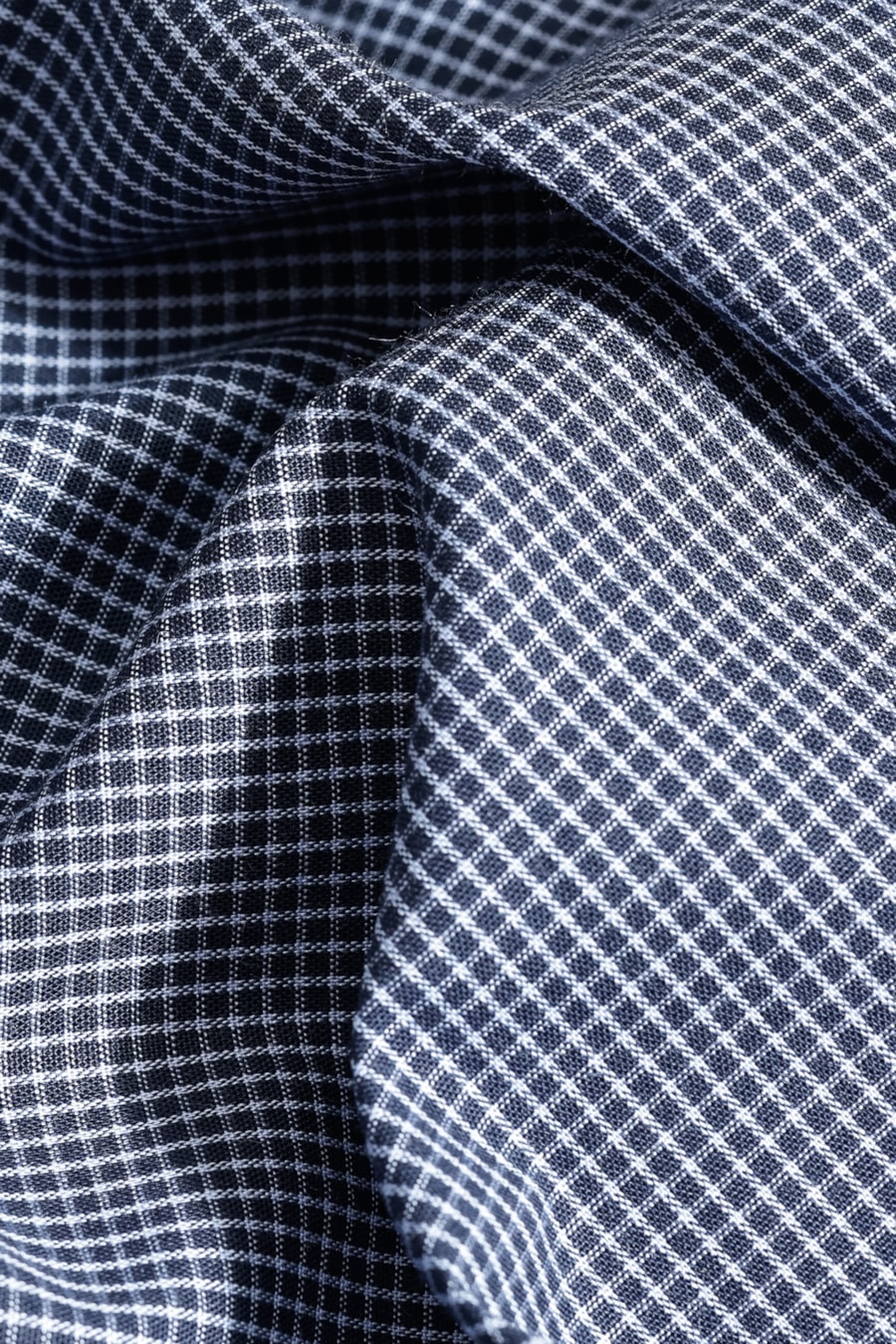 Camisa Regular Micro Xadrez Marinho/Azul Claro — foto 6 de 6
