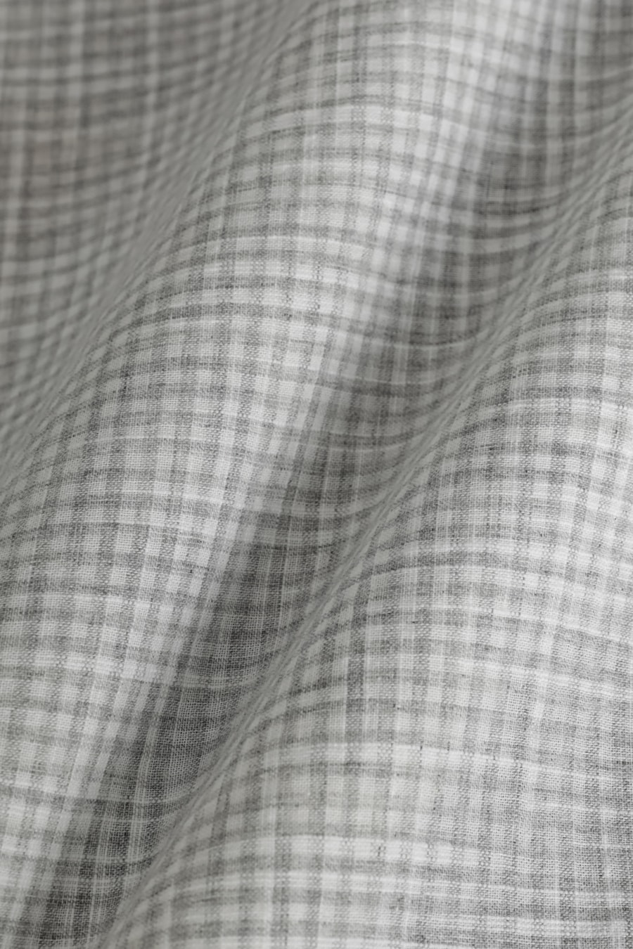 Camisa Regular Mini Xadrez Mescla Branco C/Cinza — foto 6 de 6