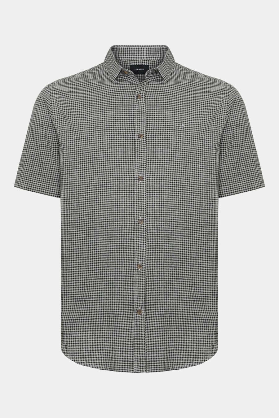 Camisa Regular Mini Xadrez Mescla Verde C/Cinza — foto 5 de 6