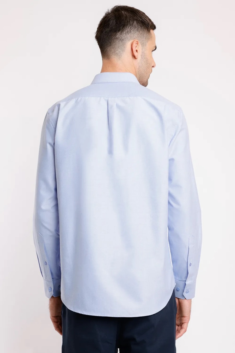 Camisa Regular Oxfordine Azul — foto 4 de 5